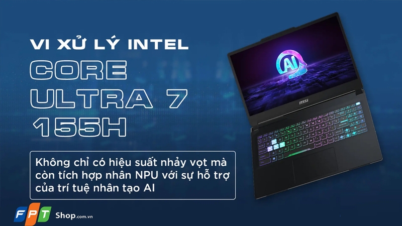 Laptop MSI Gaming Cyborg 15 AI A1VE-053VN Ultra 7 155H