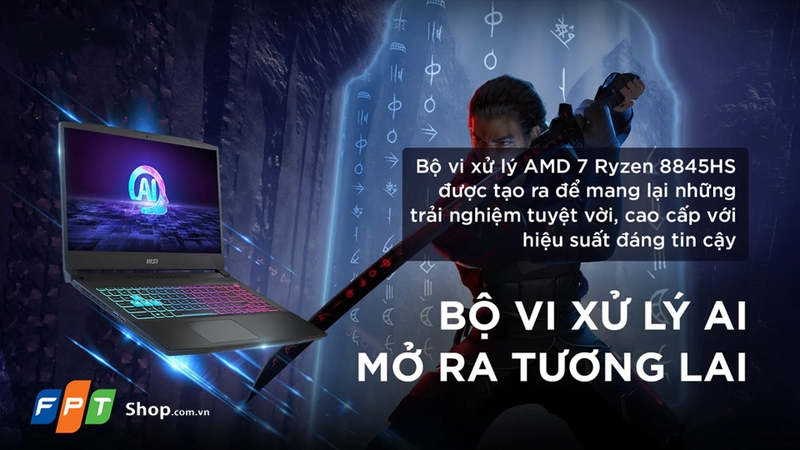 Laptop MSI Gaming Katana A15 AI B8VF-419VN R7-8845HS