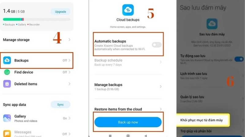 Tiến hành các thủ tục sao lưu dữ liệu