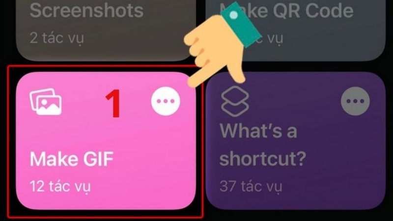 Lấy ảnh thông qua ứng dụng Phím tắt (Shortcuts)