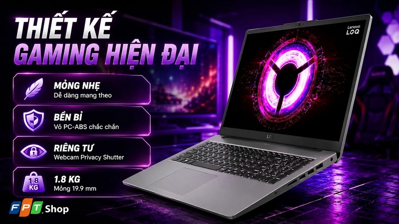 Thiết kế hiện đại, đậm chất gaming nhưng vẫn linh hoạt khi sử dụng