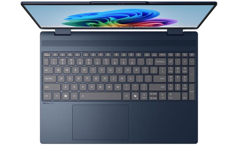 Lenovo IdeaPad 5 2-in-1 15IWC11 có cụm phím số riêng, thuận tiện khi nhập liệu và xử lý bảng tính.