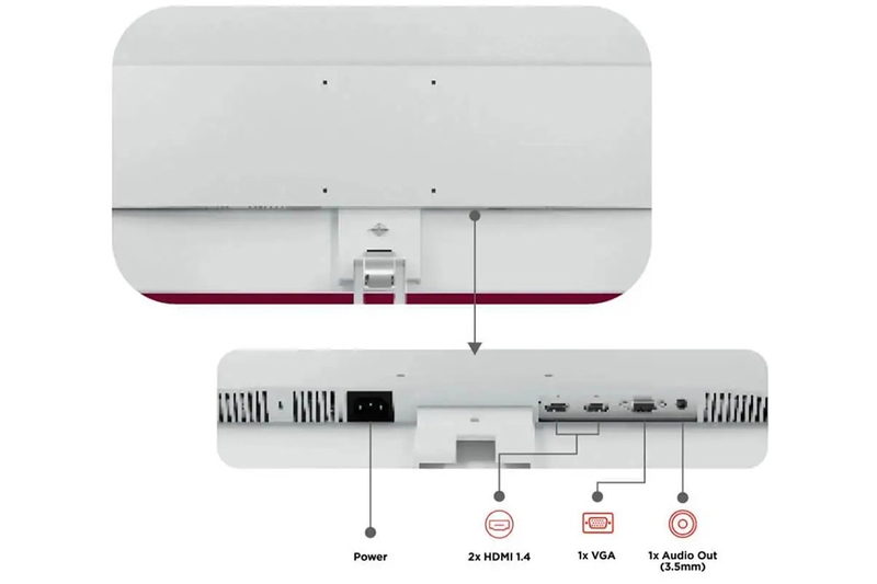 Màn hình Lenovo L27i-4A kết nối đa dạng