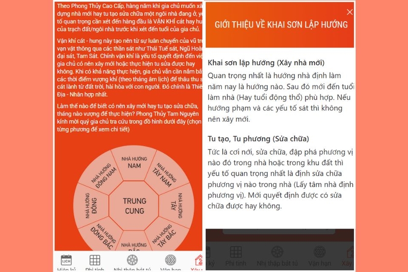 Tư vấn ngày động thổ, xây dựng, sửa chữa nhà cửa