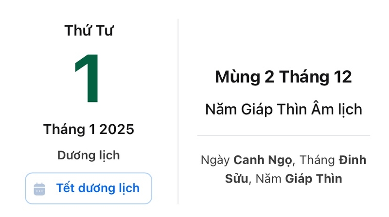 lịch nghỉ tết dương lịch 2025 hình 6