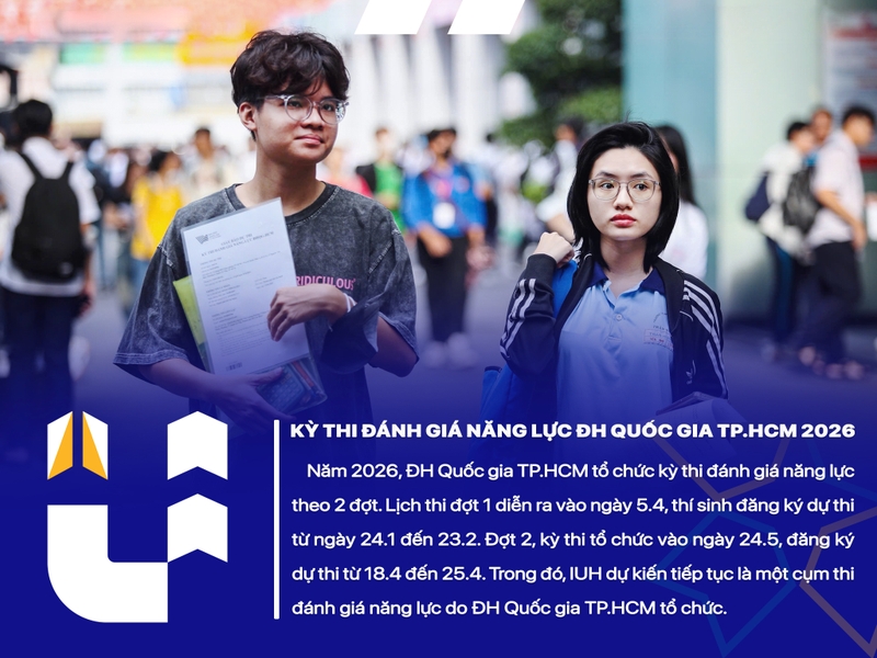 Lịch thi đánh giá năng lực 2026 của Đại học Quốc gia TP.HCM
