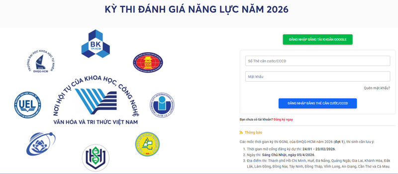 Thông tin chi tiết từng đợt thi