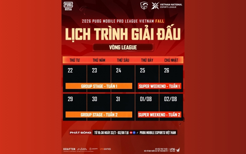 Vòng League (22/07 - 02/08)
