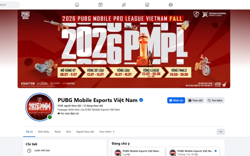 Cách theo dõi lịch thi đấu PUBG Mobile 2026 nhanh và chính xác