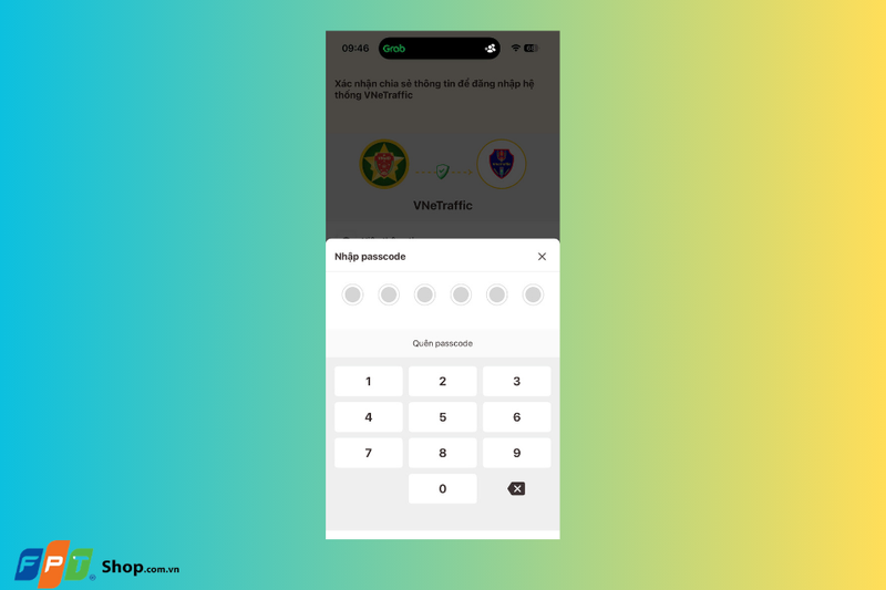 Nhập passcode VNeID