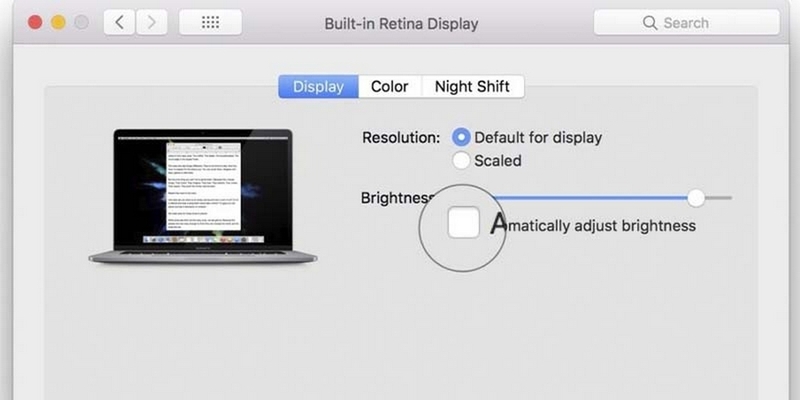 Light Sensor trên Macbook ảnh 5