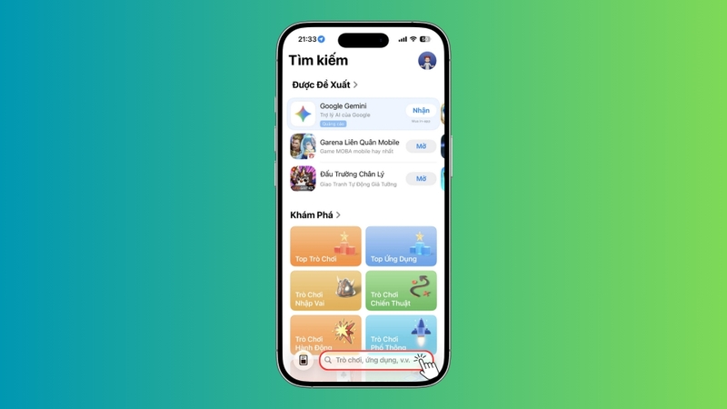Mở App Store