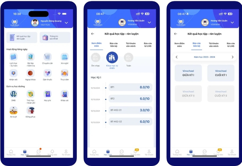 Theo dõi kết quả học tập