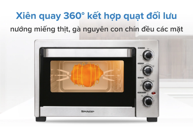 Lò nướng 2 lửa giá rẻ Sharp EO-A384RCSV-ST 38 lít