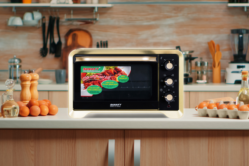 Lò nướng 2 lửa giá rẻ Sanaky LN.VH309N2D 30 lít