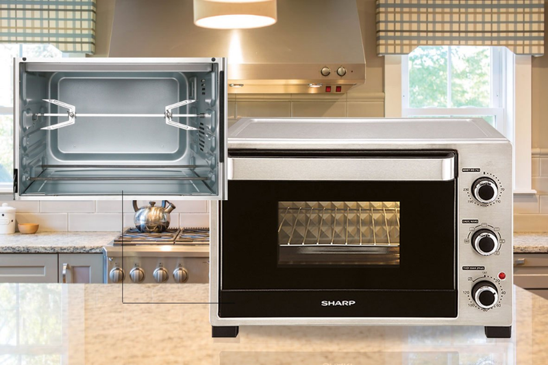Lò nướng 2 lửa giá rẻ Sharp EO-B38RCV-BK 38 lít