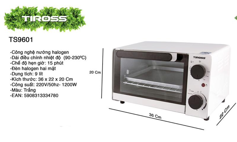 Lò nướng 9 lít TS9601