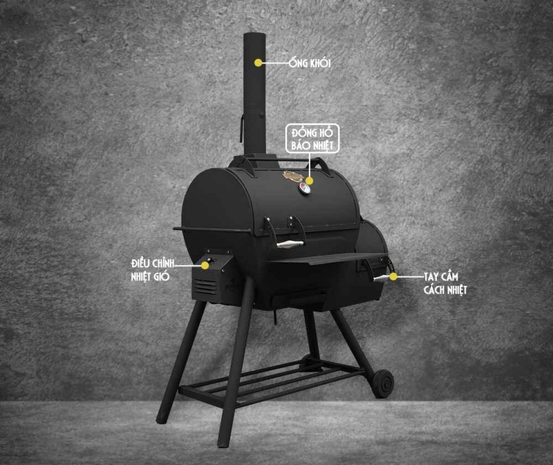 lò nướng than có ống khói hình 4