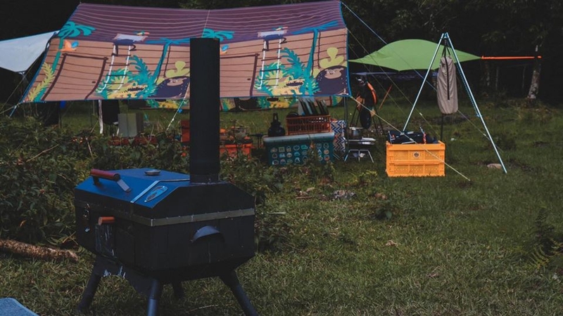 lò nướng than có ống khói hình 6