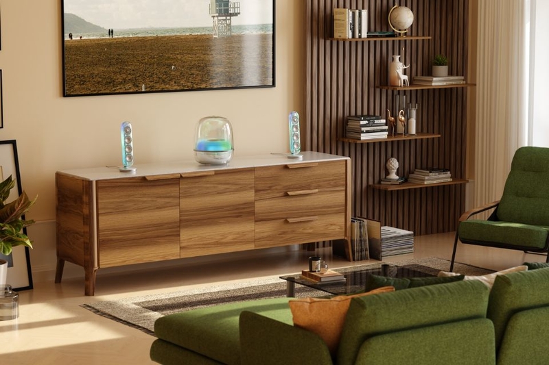 Loa Bluetooth Harman Kardon SoundSticks 5 cổng HDMI ARC dễ dàng kết nối với TV hiện tại