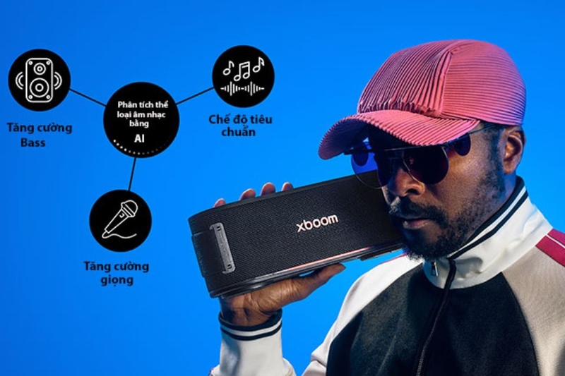 Loa Bluetooth LG Xboom Bounce AI Sound tinh chỉnh âm thanh tuyệt vờii