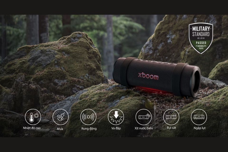 Loa Bluetooth LG Xboom Grab thiết kế đạt chuẩn quân đội Mỹ