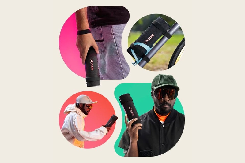 Loa Bluetooth LG Xboom Grab thiết kế nhỏ gọn và dây đeo tiện lợi