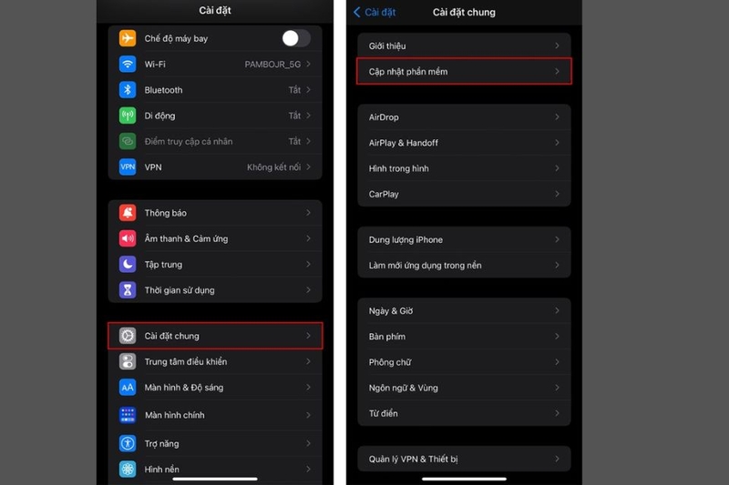 Cập nhật iOS lên phiên bản mới nhất