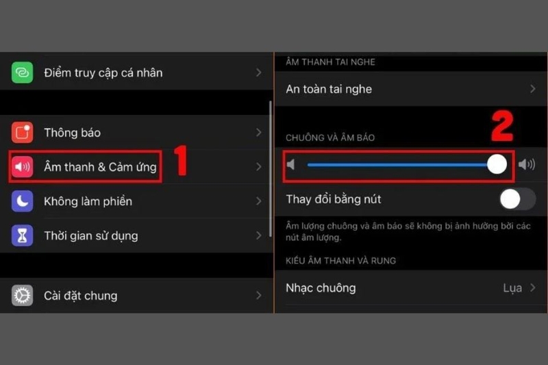 Kiểm tra âm lượng và chế độ âm thanh