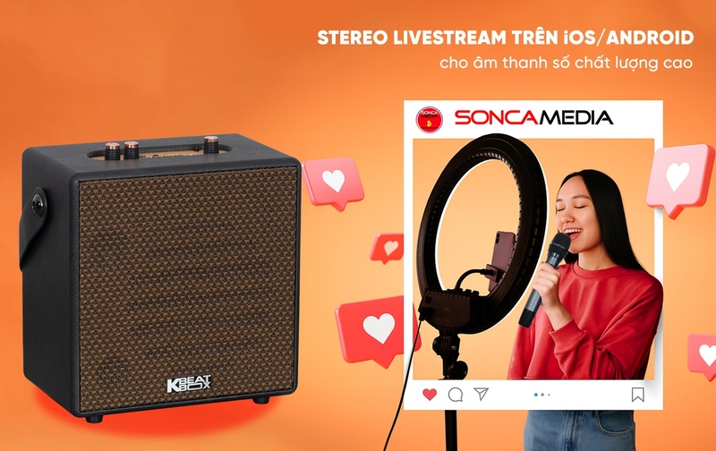 Livestream stereo ghi âm và phát trực tuyến