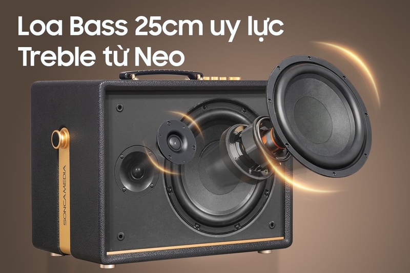 Loa karaoke xách tay Acnos D'Auris 200 - Hệ thống loa tối ưu cho âm trầm sâu và dải cao rõ nét