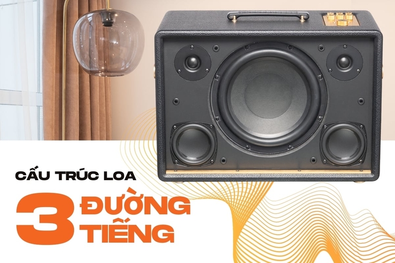 Loa karaoke xách tay Acnos D'Auris 300 - Hệ thống loa ba đường tiếng mạnh mẽ và cân bằng