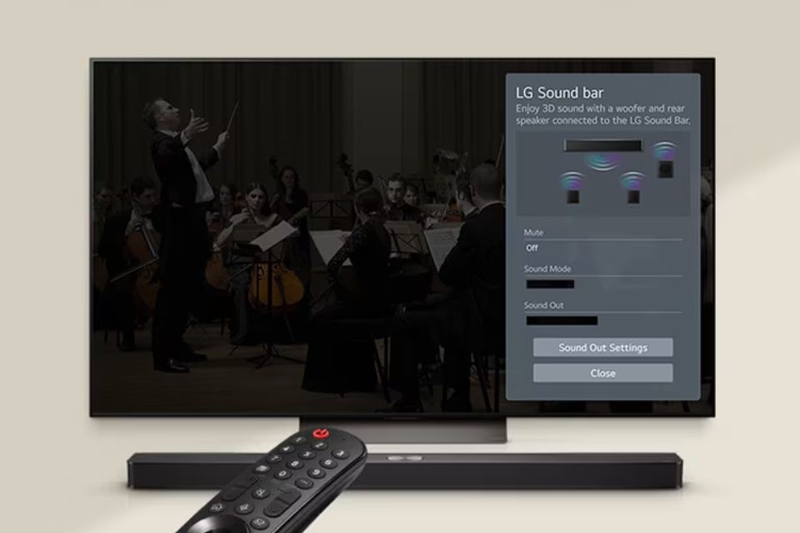 Loa thanh LG S40T giao diện Wow interface