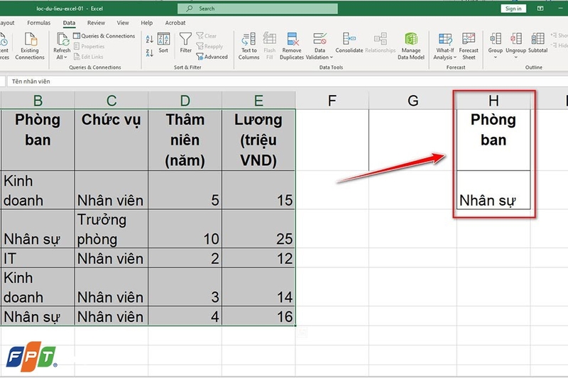 Cách lọc dữ liệu trong Excel - Ảnh 08