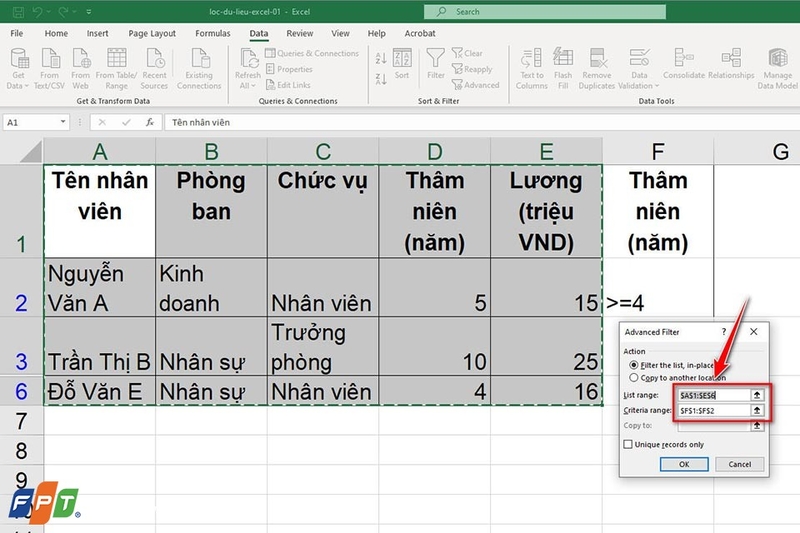 Cách lọc dữ liệu trong Excel - Ảnh 12
