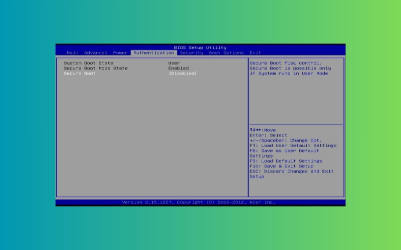 Tắt Secure Boot trong BIOS