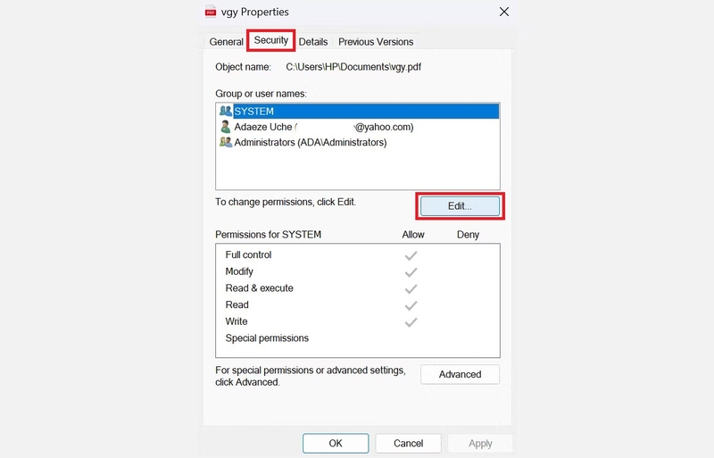 lỗi Access is denied trên Windows 11 - 1