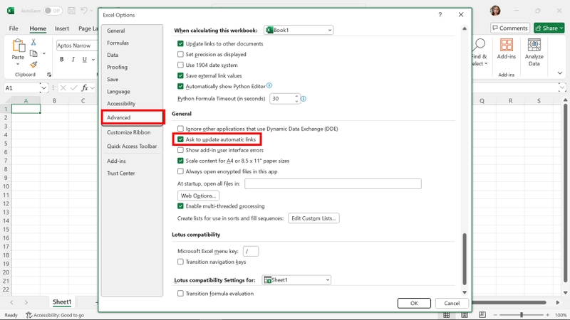 Lỗi Automatic update of links has been disabled hình 1