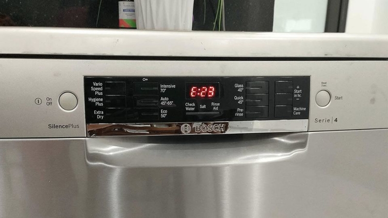 Lỗi E23 máy rửa bát Bosch 4