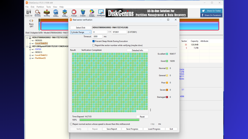 Xác minh và sửa chữa các Bad Sector