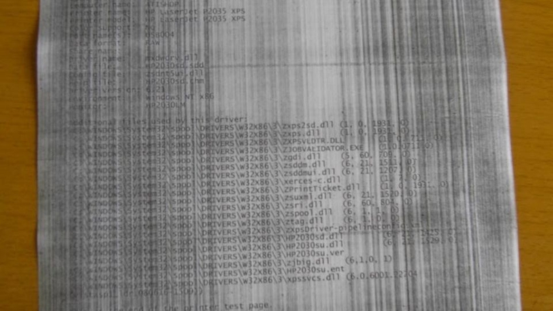 Dấu vết mực bị lệch