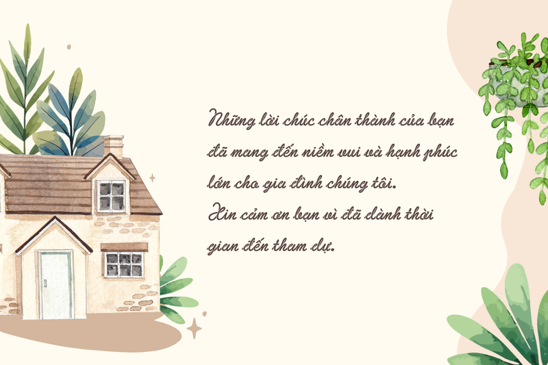 Lời cảm ơn mừng tân gia hay nhất 2