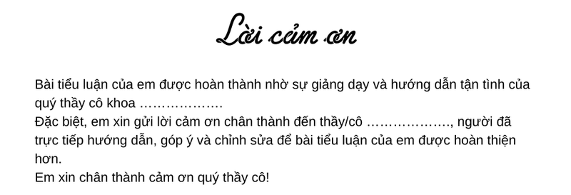 Mẫu lời cảm ơn 5