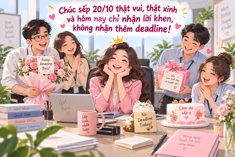 Lời chúc 20/10 cho sếp nữ 3