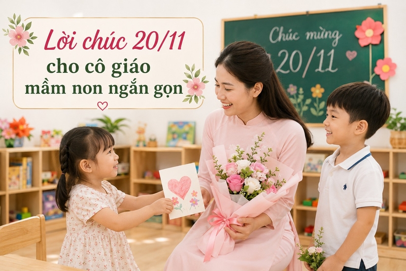 Lời chúc 20/11 cho cô giáo mầm non ngắn gọn
