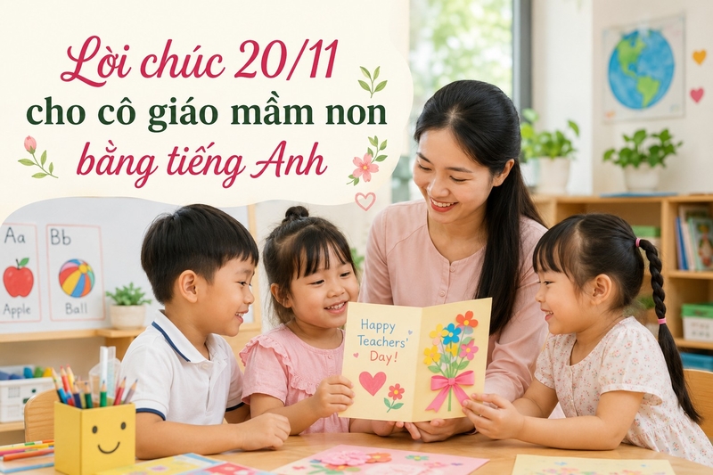 Lời chúc 20/11 cho cô giáo mầm non bằng tiếng Anh