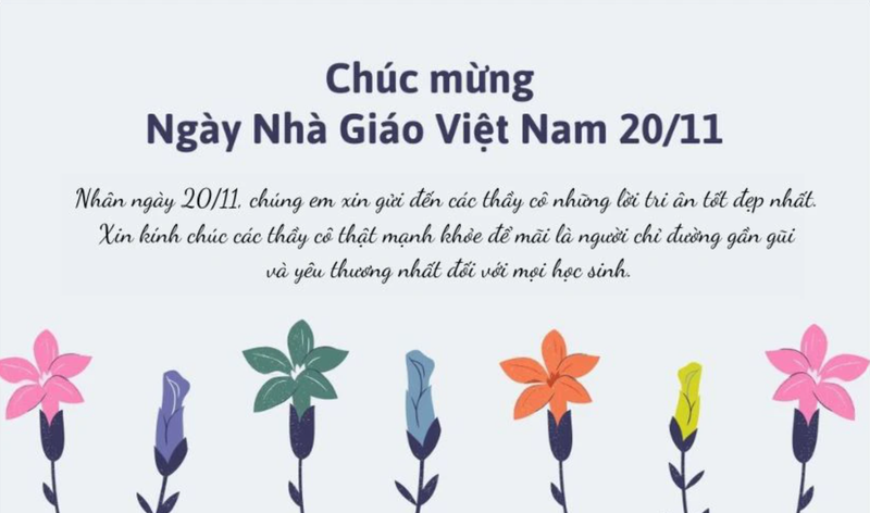 Lời chúc 20/11 ngắn gọn ý nghĩa ảnh 8