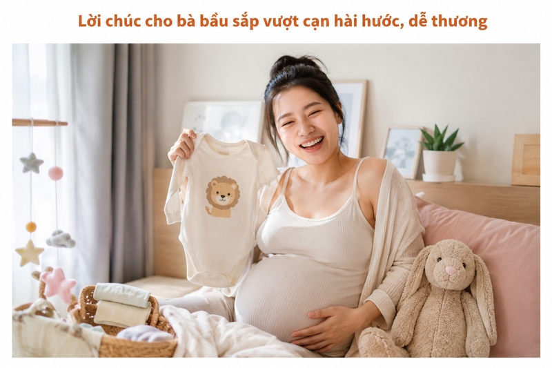 Lời chúc cho bà bầu sắp vượt cạn hài hước, dễ thương