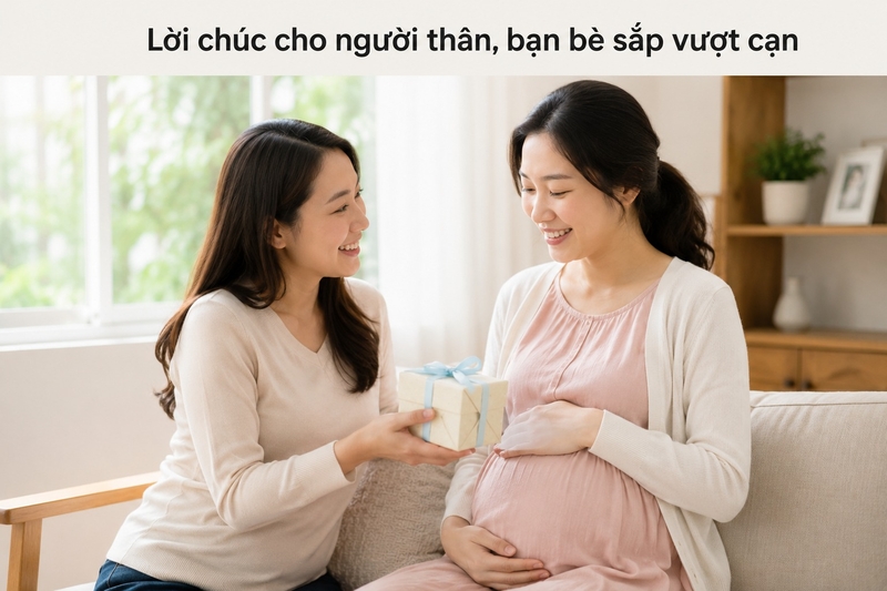 Lời chúc cho người thân, bạn bè sắp vượt cạn