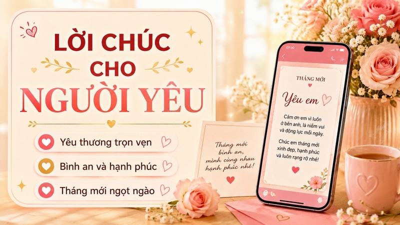 Lời chúc đầu tháng cho người yêu
